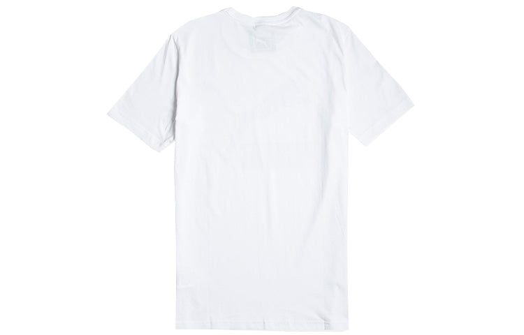 PUMA Classics Logo Tee Casual Sports Large Logo Short Sleeve White 595132-02