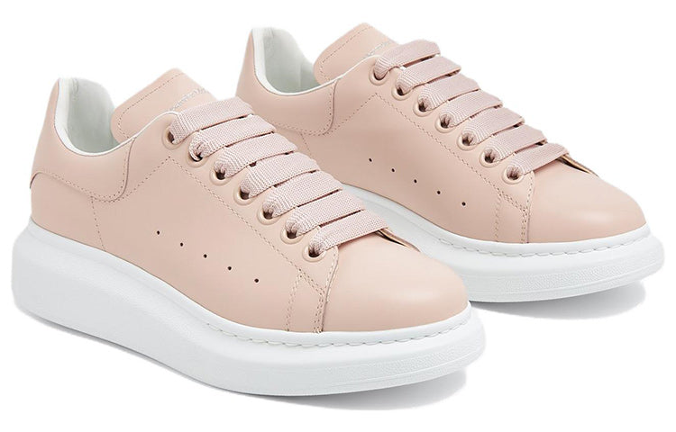 (WMNS) Alexander McQueen Oversized Larry Leather Sneakers 'Pink White' 718139WHGP56856