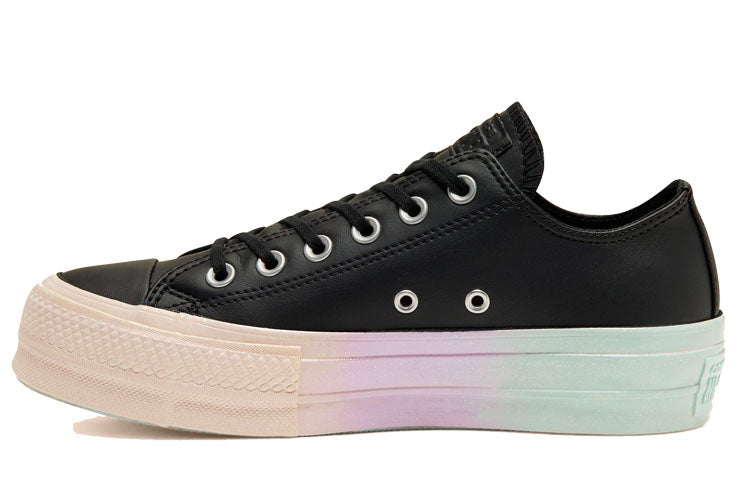 (WMNS) Converse Intergalactic Fade Chuck Taylor All Star Platform Low Top Thick Sole Black Pink 566157C