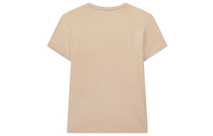 FILA Jagger Casual Sports Pattern Printing Round Neck Short Sleeve Khaki F11M028154F-LK
