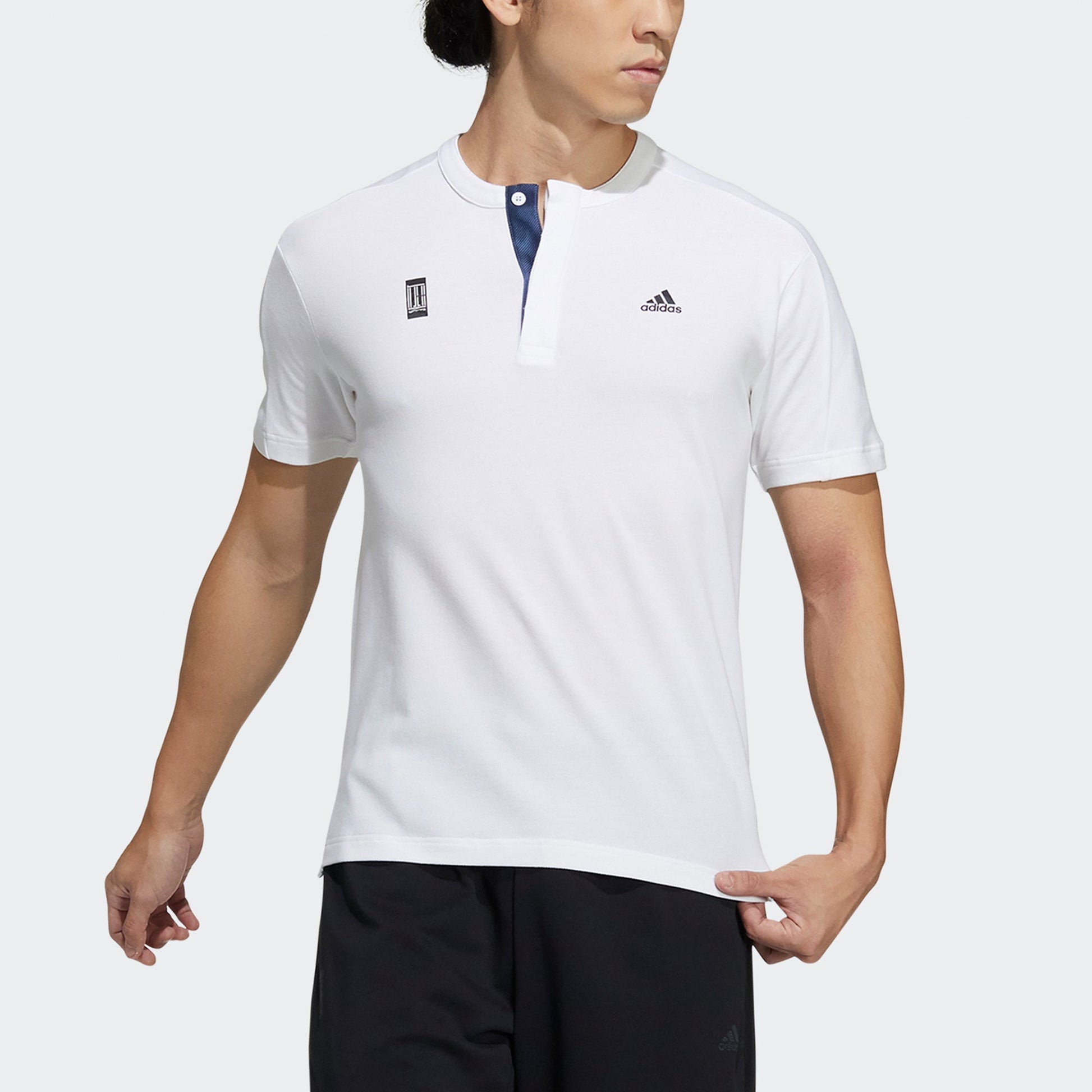 adidas Wj T Henly Sports Casual Short Sleeve White GP1827