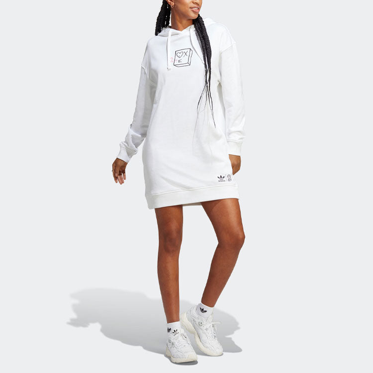 (WMNS) adidas Original ANDRE SARAIVA hooded dress 'White' HY4270