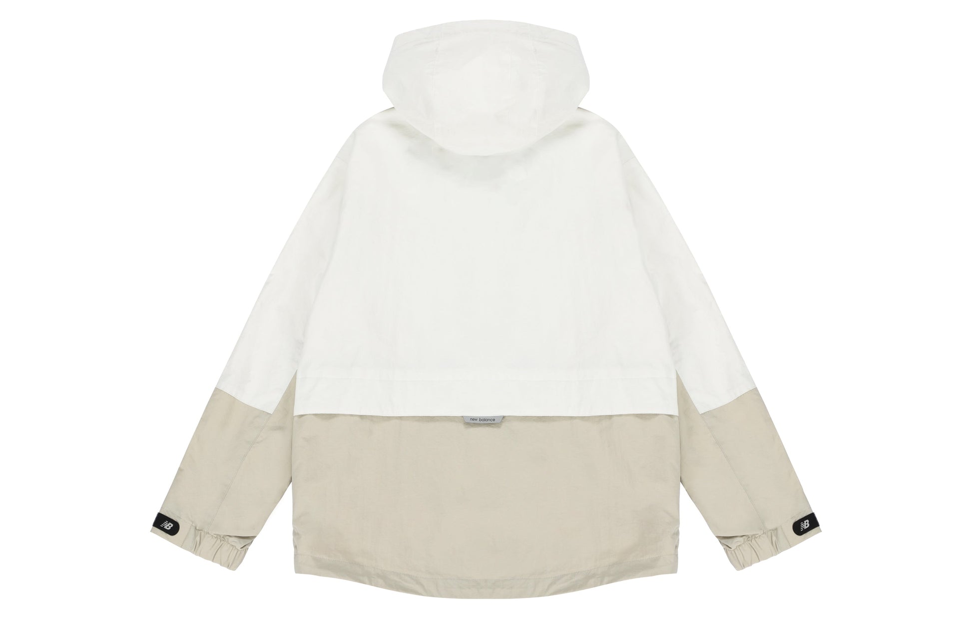 New Balance Logo Embroidered Colorblock Hooded Jacket Couple Style White 5AC14103-BEI