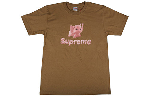 Supreme SS17 Elephant Tee Mocha Small Printing Short Sleeve Brown SUP-SS17-322