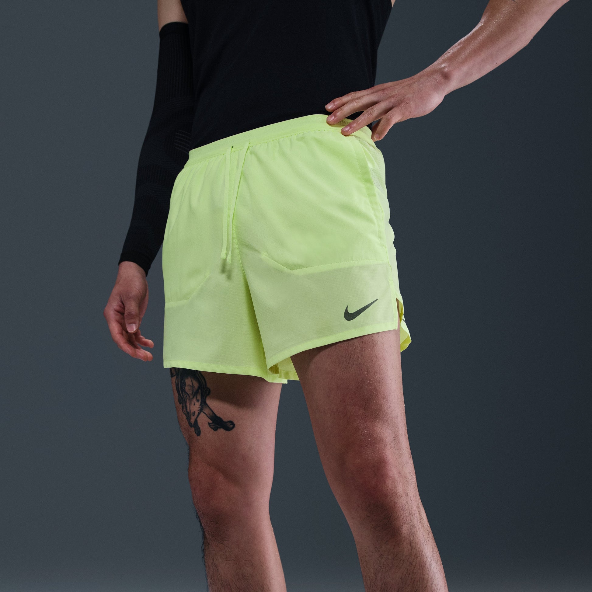 Nike Dri-FIT Stride 5" Hidden Lined Running Shorts 'Barely Volt' DM4756-701