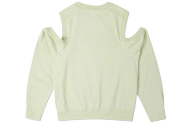 (WMNS) Converse Twisted Knits Cold Shoulder Top Asia Sizing 'Light Green' 10023190-A03