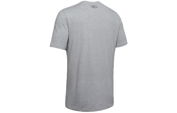 Under Armour Unisex Wordmark Shoulder Round-neck Tee Gray 1344227-035