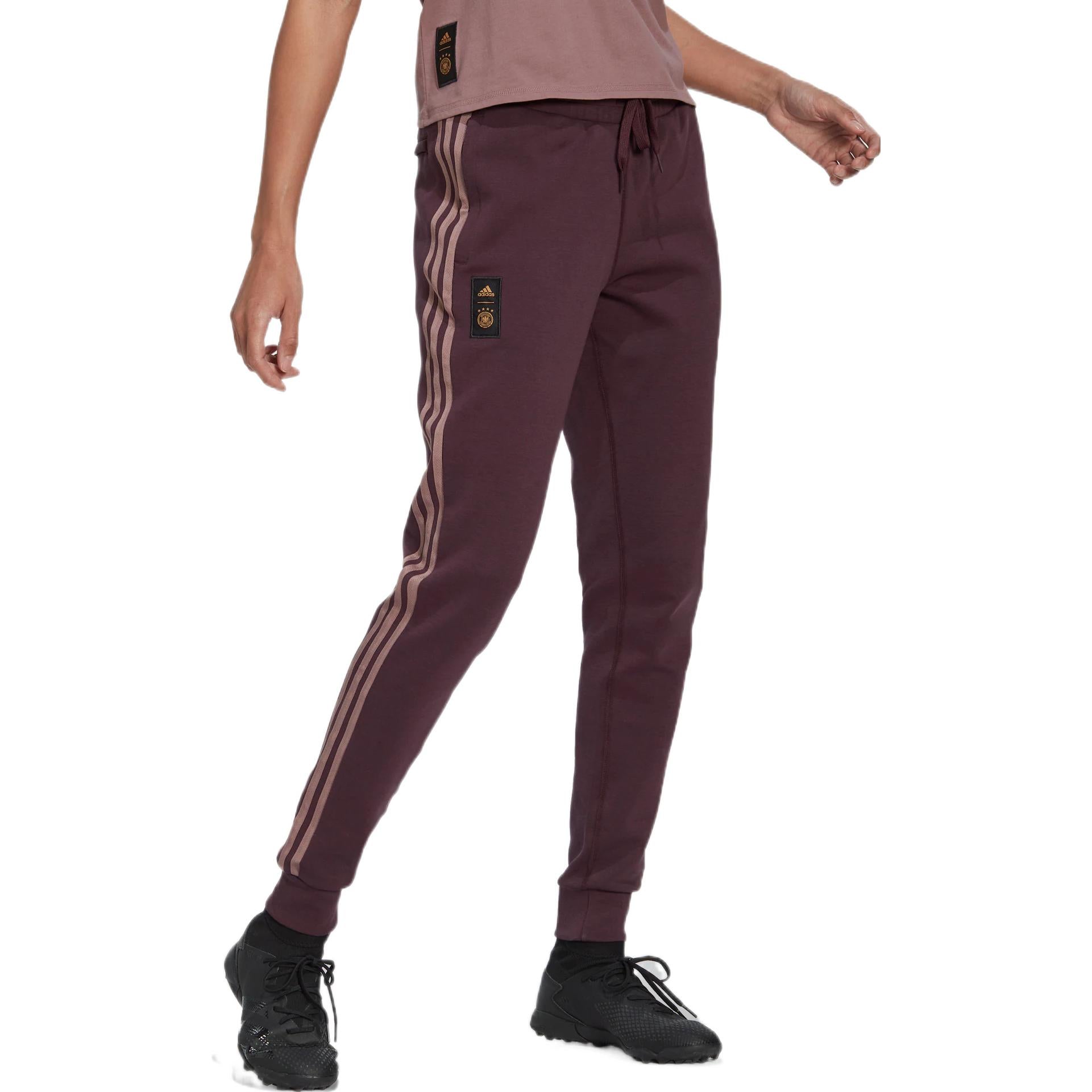 (WMNS) adidas Germany Sports Pants Asia Sizing 'Burgundy' HF4059