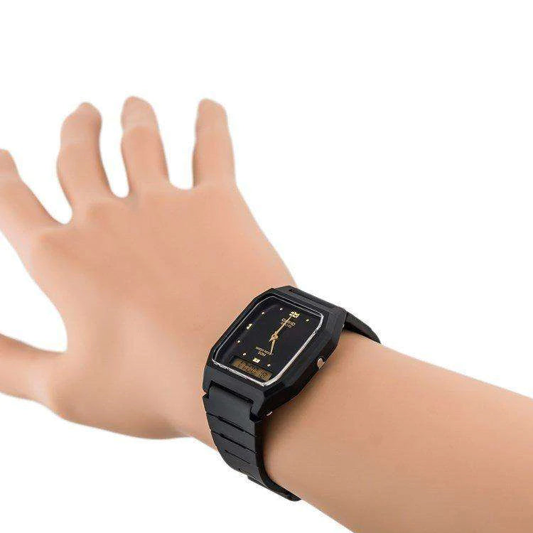 CASIO Quartz Waterproof Mens Black Analog AW-48HE-1AVDF