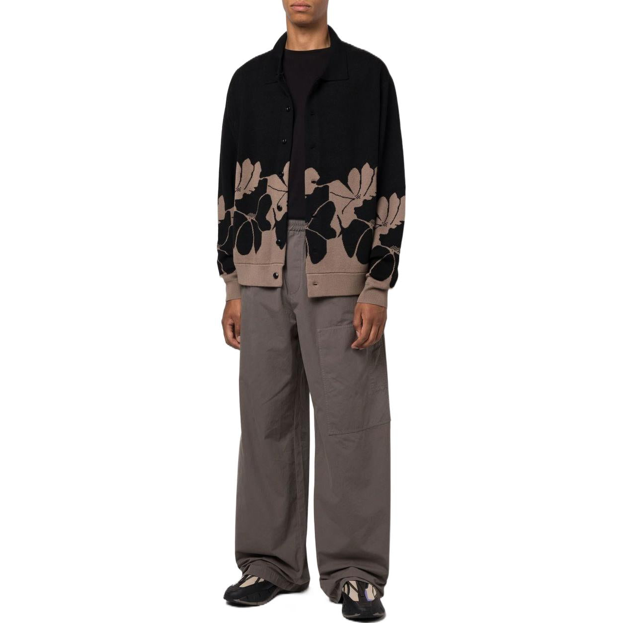Men's Off-White FW22 Solid Color Logo Embroidered Casual Pants/Trousers Loose Fit Gray OMCA241F22FAB00107070707