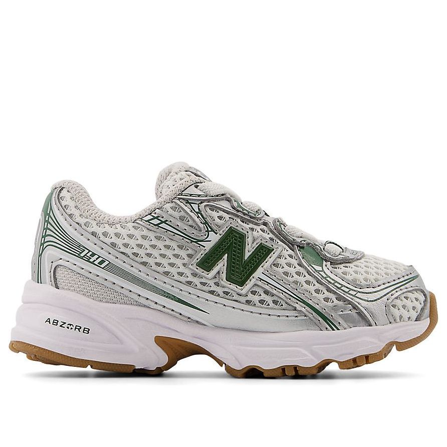 (TD) New Balance 740 Bungee Lace 'Silver Metallic Dark Alpine Green' IZ740SF