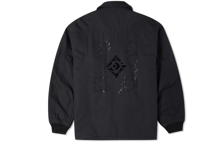 Converse New Year Series Logo Printing Lapel Sports Jacket Dark Black 10024149-A02