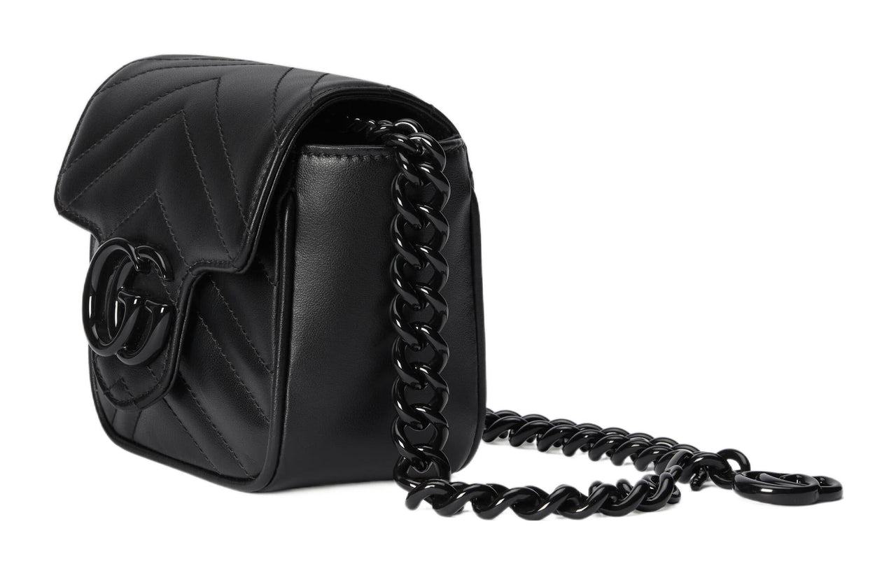 (WMNS) Gucci GG Marmont Belt Bag 'Black' 739599-UM8KV-1000