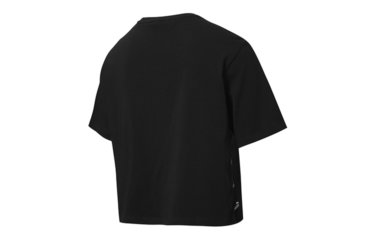 (WMNS) PUMA Printed LogoShort Sleeve TEE Black 586597-01