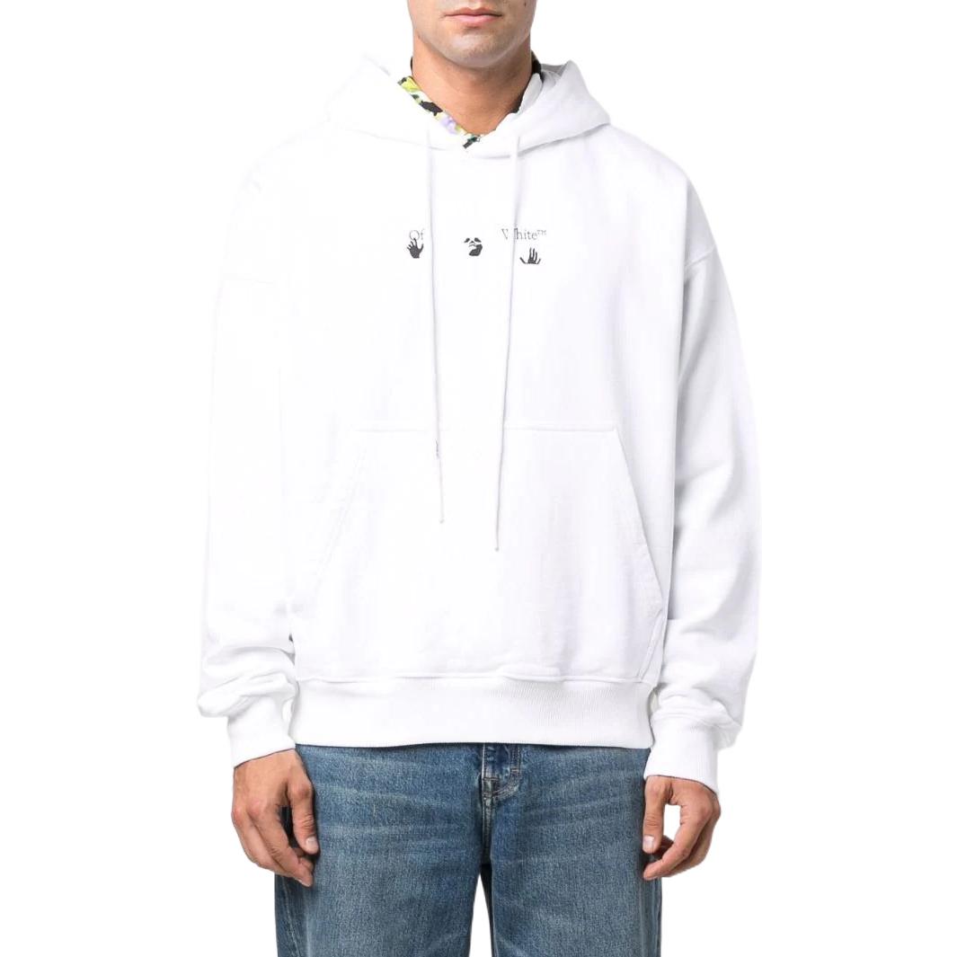 Men's Off-White FW22 Pattern Hooded Long Sleeves Version White OMBB085F21FLE01601450145
