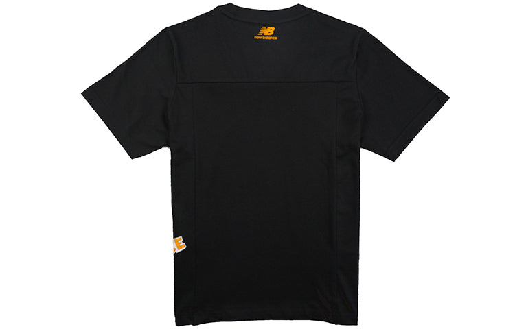 (WMNS) New Balance Side Creative Logo Casual Short Sleeve Black NEA23022-BK