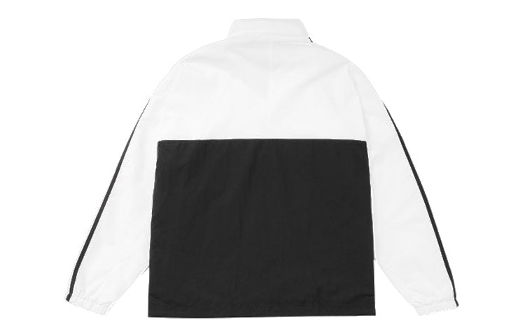 adidas Sports hooded Interchange Jacket Black White Splicing ED5662