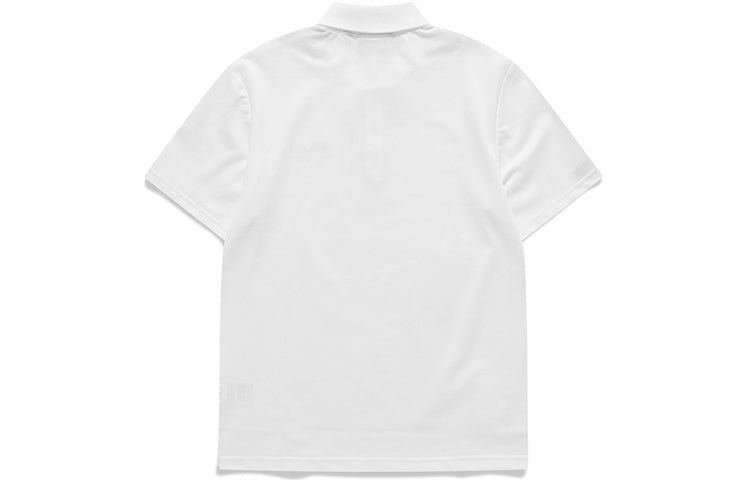 Men's FILA FUSION Logo Casual Sports Short Sleeve Polo Shirt White T11M123101F-WT