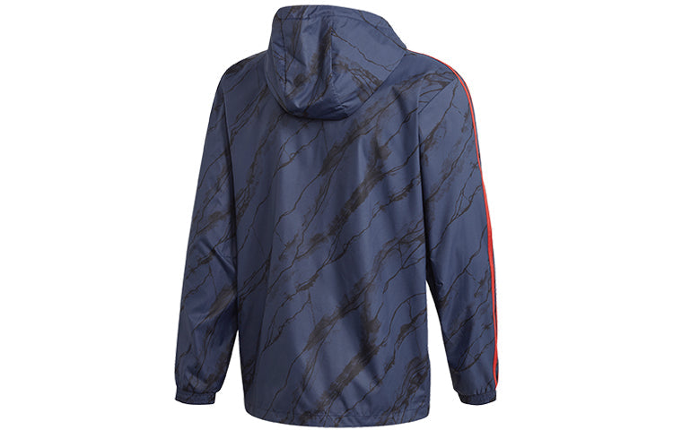 adidas Afc Windbreakr England Arsenal Casual Football Hooded Jacket For Men Indigo FQ6932