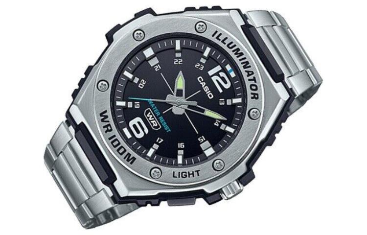 CASIO Quartz Limited Edition Waterproof Stainless Steel Strap Unisex Mens Black Analog MWA-100HD-1A