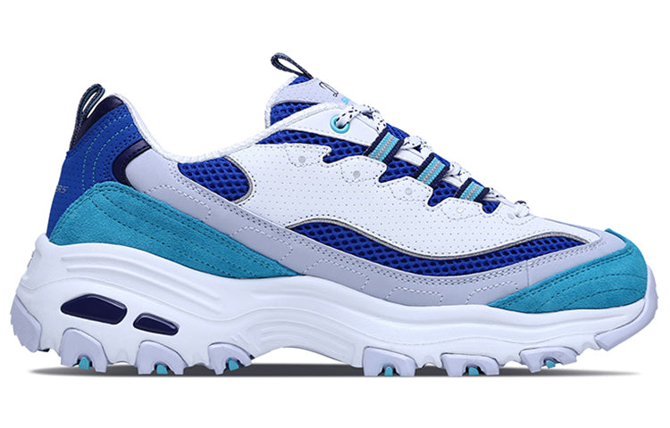 (WMNS) Skechers D'lites 1.0 White/Blue 13146-WBL