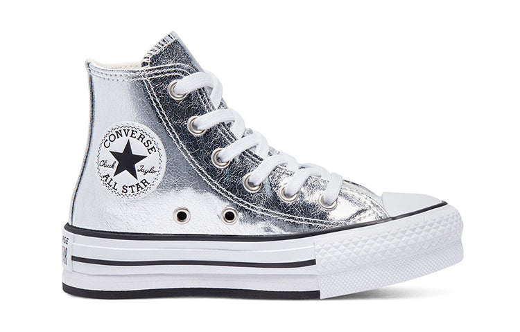 (GS) Converse Chuck Taylor All Star Platform High 'Digital Powder - Silver' 670547C
