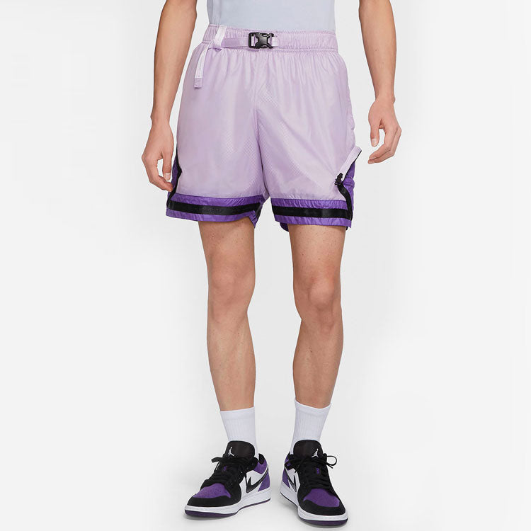 Air Jordan 23 Engineered Splicing Mesh Pocket Woven Sports Shorts Pink Purple DM1391-530