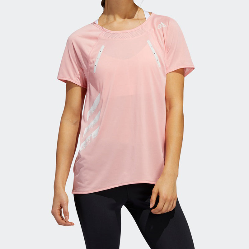 (WMNS) adidas Heat.Rdy Tee Running Sports Short Sleeve Pink FK0734