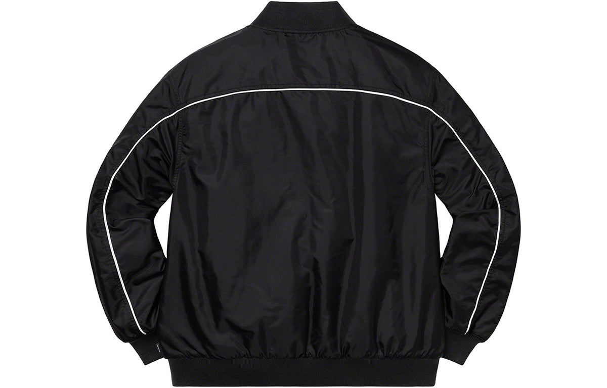 Supreme Contrast Script Varsity Jacket 'Black White' SUP-FW20-028