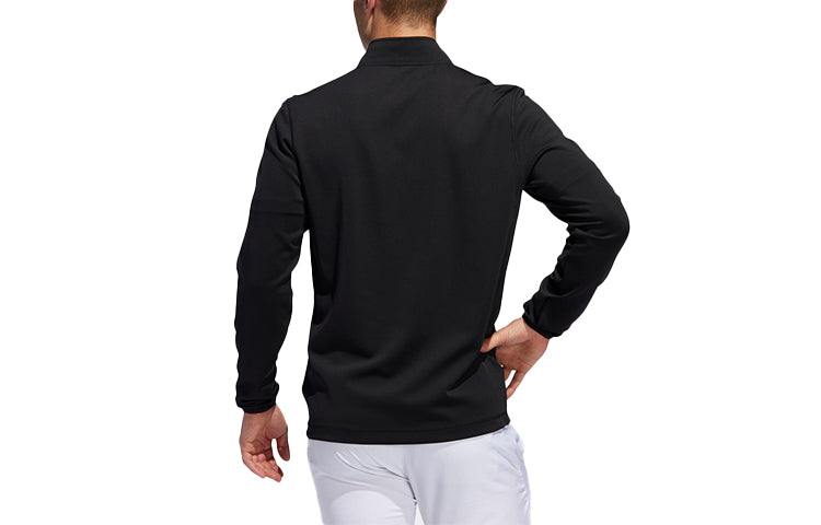 adidas Golf Sports Stand Collar Cardigan Black FR5519