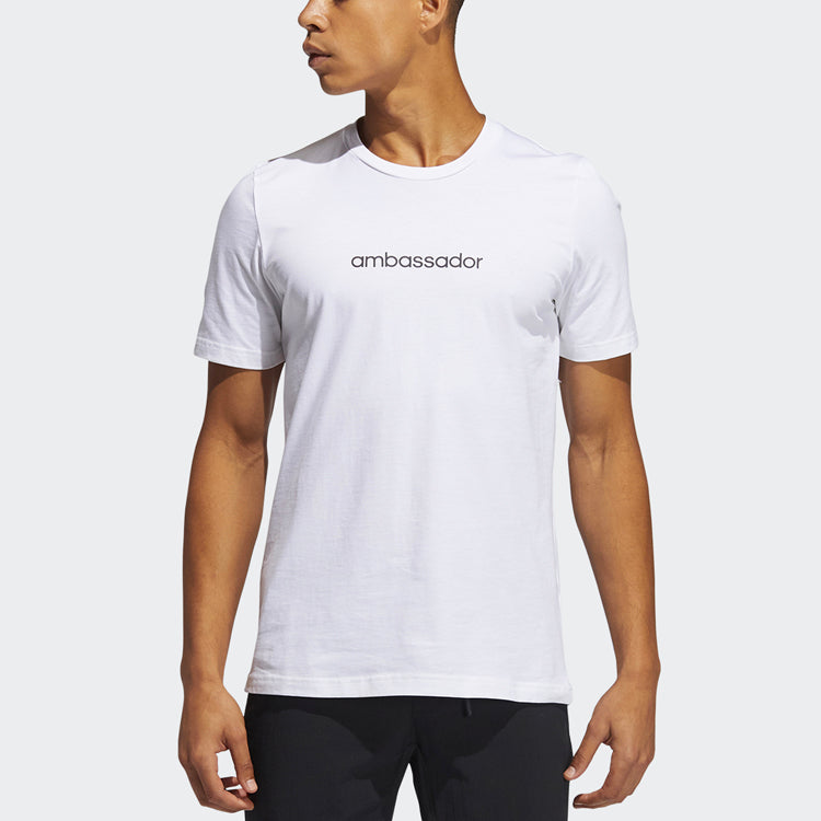 adidas Adcrs Grph T Alphabet Printing Round Neck Sports Short Sleeve White GL2412