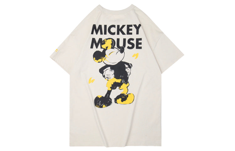 (WMNS) Li-Ning x Disney Mickey Loose Short Sleeve Tee 'White Black' AHSQ274-1