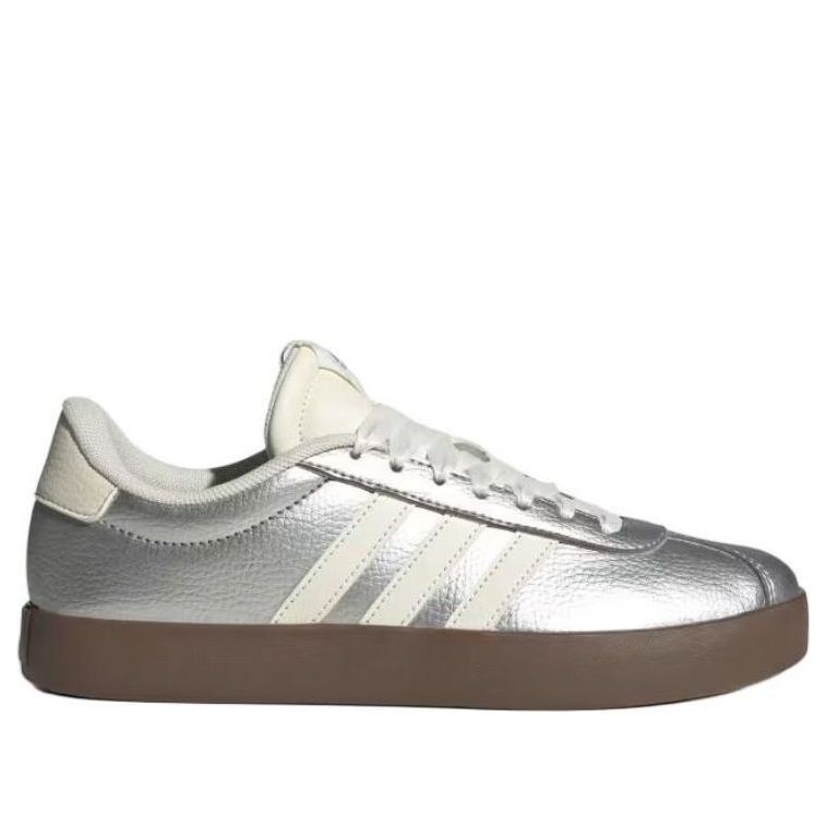 (WMNS) adidas VL COURT 3.0 'Silver Metallic Off White Gum' JQ7315