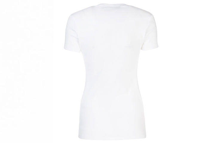 (WMNS) Off-White Logo Short Sleeve White OWAA065E20JER0010110