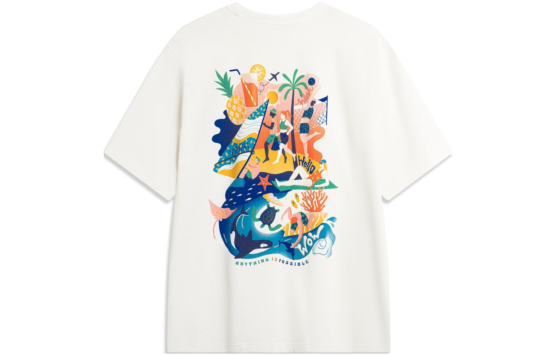 Li-Ning Anything Is Possible Graphic T-shirt 'White' AHSU307-4