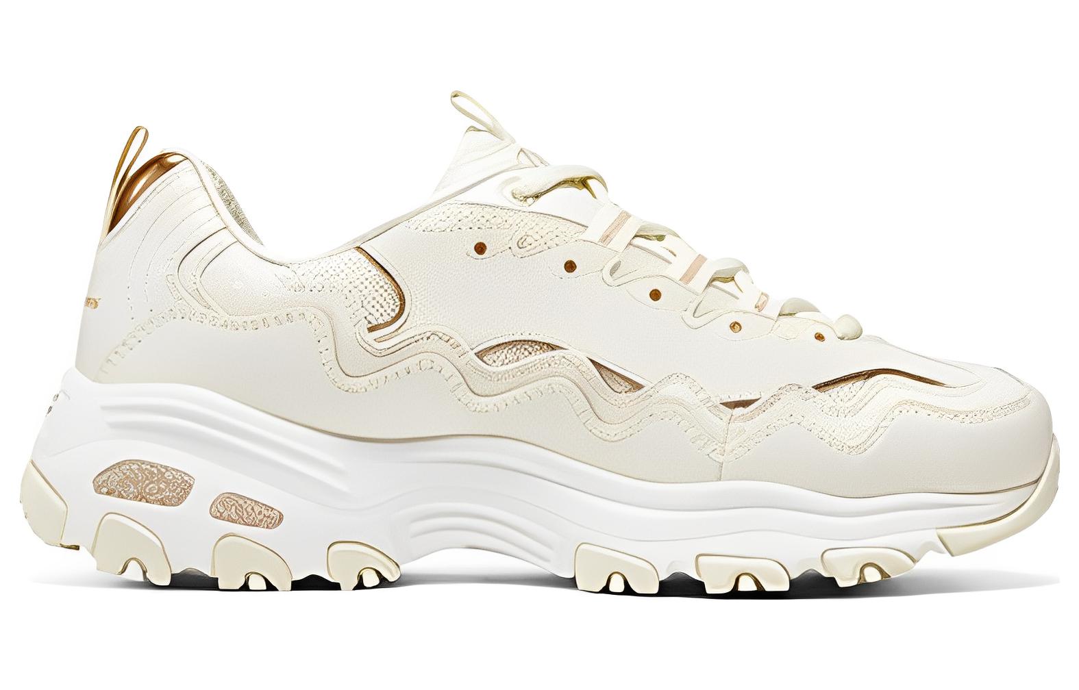 (WMNS) Skechers D'lites 1.0 Marathon Running Shoes 'Beige White' 896242-OFWT