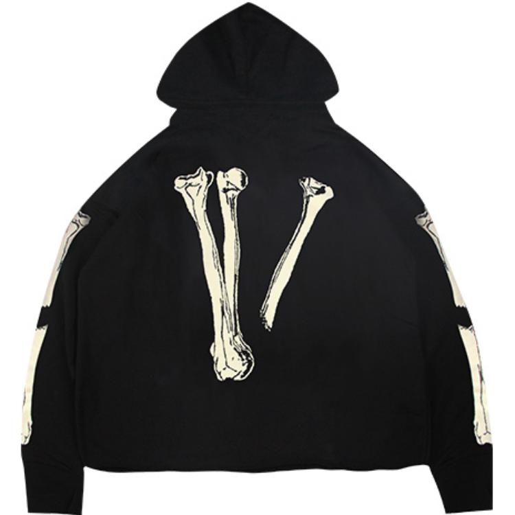 VLONE SKELETON- Skeleton Printing Back Large Logo Black HD-6
