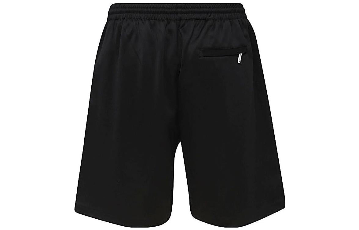 Men's Off-White SS22 Solid Color Logo Printing Elastic Waistband Straight Shorts Ordinary Version Black OMCL001C99FAB0011001