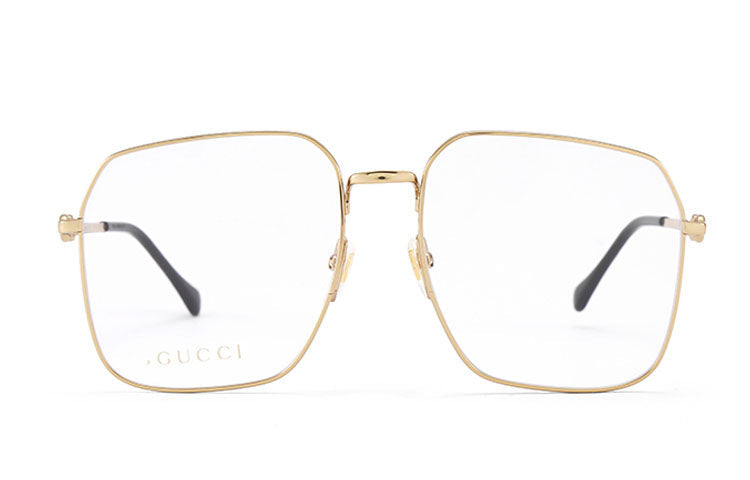Men's Gucci Horsebit Gold Color Optical Metallic Glasses Frame Black Lens Gold Color GG0952O-002