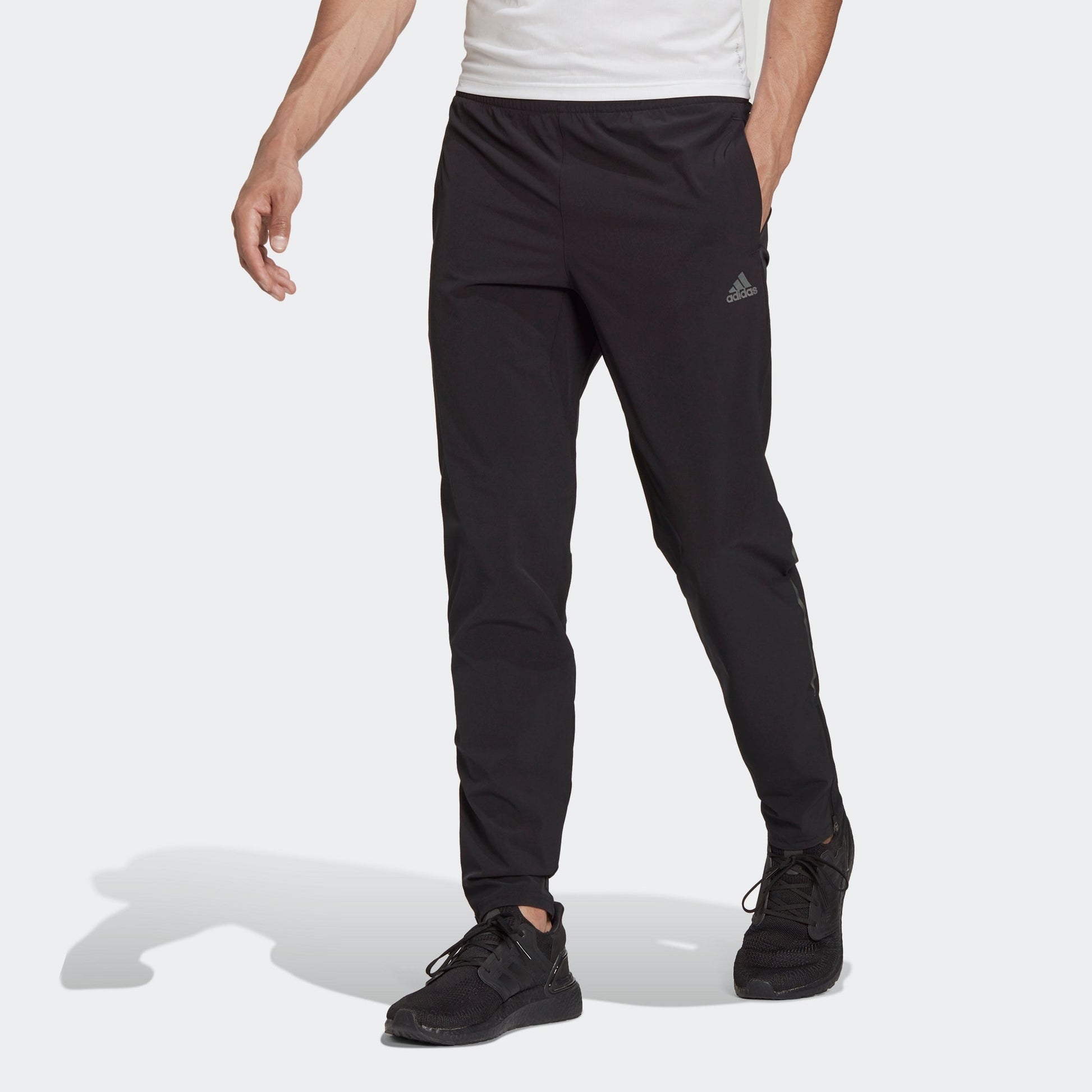 adidas Astro Pant M Logo Casual Sports Running Breathable Pants Black H64736