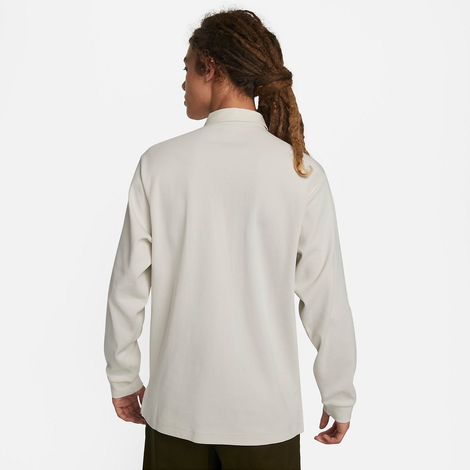 NikeLab NRG Swoosh Rugby Long Sleeve Polo Shirt 'Beige Grey' DQ5221-030