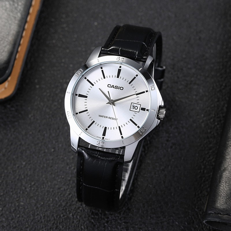 CASIO Couple Quartz Waterproof Unisex Mens Black Analog MTP-V004L-7A&LTP-V004L-7A