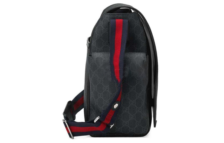 (WMNS) Gucci Logo Stripe Messenger Bag ‘Gray Black’ 495909-K5RLN-1095