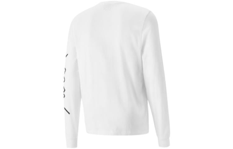 PUMA Qualifier Long Sleeve Basketball T-Shirt 'White Black' 532107-06