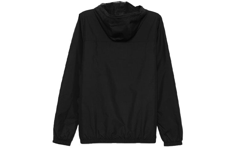 adidas neo M Xield Wb Printing Stripe Windproof Sports Hooded Jacket Black DM4328
