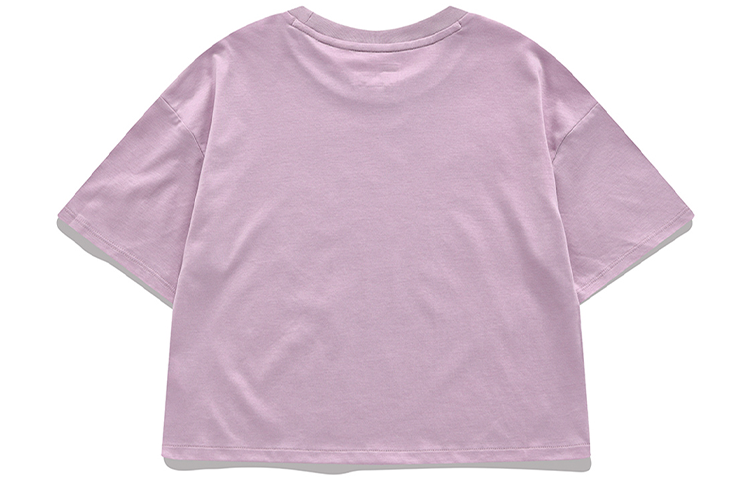 FILA FUSION Graffiti Alphabet Printing Loose Round Neck Short Sleeve Purple T-Shirt T11W136104F-VT