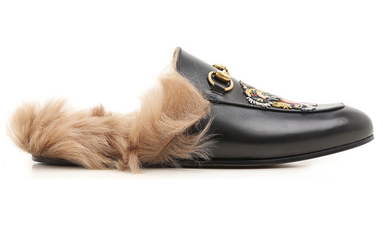 Gucci Princetown with Tiger Appliqueleather 'Black' 451209-DKHH0-1063