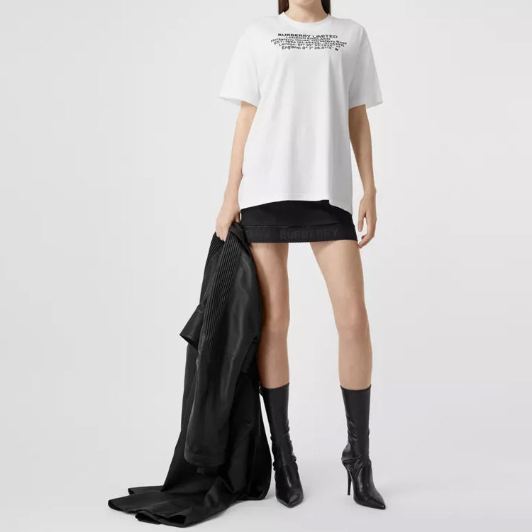 Burberry Alphabet Printing Short Sleeve White 80246291