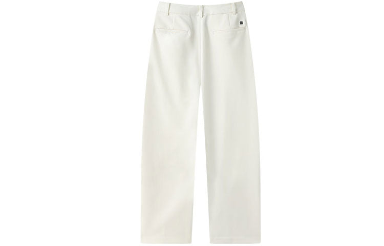 (WMNS) FILA Straight Slim Fit Casual Business Pants White F11W122802F-WT