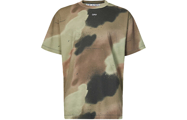 Off-White Green Black Camouflage Stencil OMAA038E20JER0046010